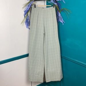 Wayf high waisted wide leg glen plaid pants